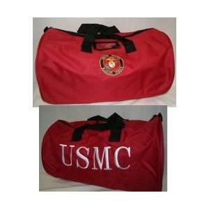  Red Marine Corps USMC Marines Logo Barrel Duffle Bag 