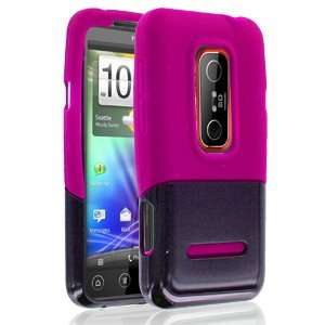 Rapture Slice 42 0130016R Black/Pink Silicone Skin Case for HTC EVO 3D 