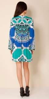 Hale Bob Teal Jersey Beaded Dress XS 0 2 4 UK 4 6 NWT  