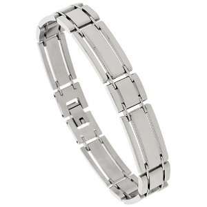 25 inch Gents Surgical Stainless Steel Bar Bracelet, 7/16 inch (12 mm 