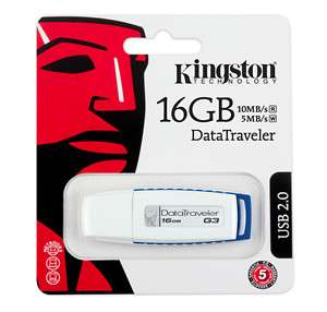 16GB USB Kingston Flash Drive DTIG3/16GBZ Genuine 740617177367  