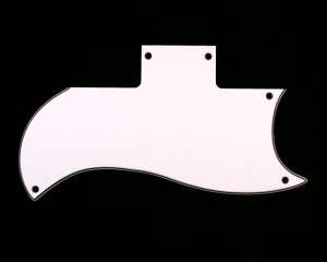Ply Pickguard Fits SG 61 Reissue Guitar   WHITE  