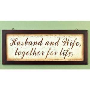    INSPIRATIONAL WALL PLAQUE (Husband & Wife) 