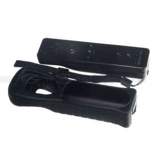 Black NEW Built in Motion Plus Remote Controller For Wii + Case 