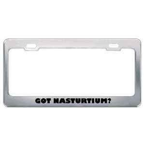 Got Nasturtium? Eat Drink Food Metal License Plate Frame Holder Border 
