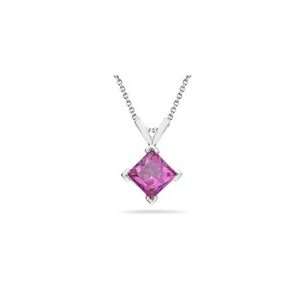  0.71 Cts Mystic Pink Topaz Solitaire Pendant in Silver 