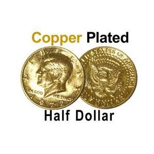   Half Dollar Copper Plated Money Magic Close Up Tricks 