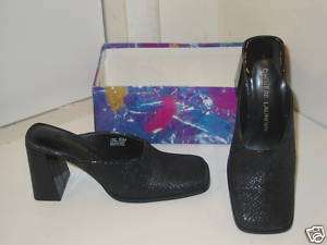 Chinese Laundry Fame Black Mules Heels Shoes Womens 6  