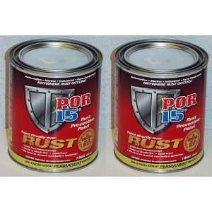  NEW POR 15 Gloss Black Rust Preventive Paint POR15   2 
