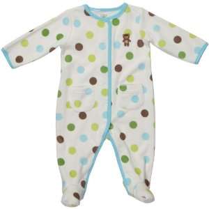 Carters Girls Little Collections Velour Footed Easy Entry Sleep and 
