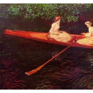  Claude Monet Boating on the River Epte  Art Reproduction 