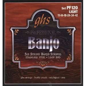  GHS 6 String Banjo Lite 11 42 PF120 Musical Instruments