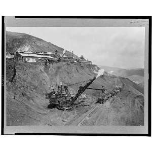   pit steam shovel mining,Jerome,Yavapai County,Arizona,AZ,copper mining