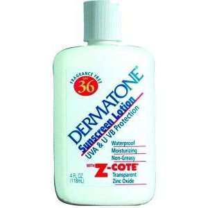  Dermatone 4oz Bottle Sunblock Lotion SPF 36 Beauty