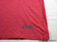 LUCKY BRAND GENUINE INDIAN MOTORCYCLES T SHIRT RED VINTAGE LOOK COTTON 