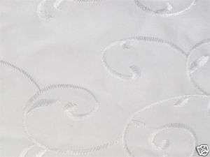 White Embroidered Table Overlay 72 X 72 Square(10 pack)  