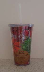 FLORAL SPLASH INSULATED 17 OZ. ECO FRIENDLY INSULATED TUMBLER CUP w 