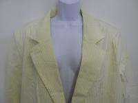 NWT DENIM & CO Womens Yellow Blue Or Beige Striped Jacket Plus Size1X 