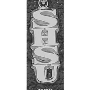 Sam Houston State Bearkats Vertical SHSU Pendant   Sterling Silver 