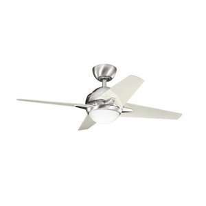   II Brushed Stainless Steel 42 Ceiling Fan w/ Light & Remote Control