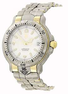Tag Heuer 6000 18k and Steel White Dial Watch  
