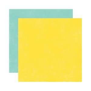   Double Sided Solid Cardstock 12X12 Yellow/Teal