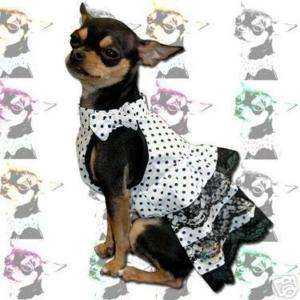 Dog Clothes Polka Dot and Lace Dress 2 to 30 pounds  