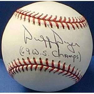 Duffy Dyer Autographed Baseball 