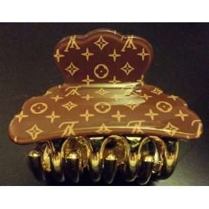  LV Brown Gold Hair Clip