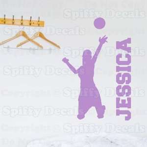   VOLLEYBALL PLAYER CUSTOM NAME GIRL Quote Vinyl Wall Decal Sticker