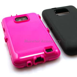 Baby Pink Double Layer Hard Case Gel Cover For Samsung Galaxy S2 i9100 