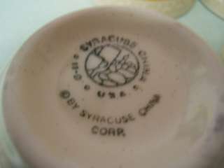 Syracuse China 4 pottery custard cups earthenware  