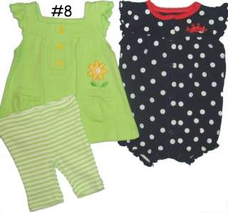   PIECE SETS BABY GIRLS OUTFIT MIXED LOT INFANTS SUMMER PLAY CLOTHES NWT
