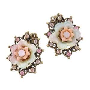  Graceful Clip on Earrings, Designed with Hyacinth Flowers and Fancy 