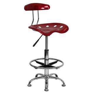   SEAT WINE RED DRAWING OFFICE HOME BAR KITCHEN 812581010817  