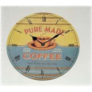  Vintage Coffee Label Wall Clock