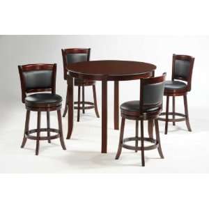     24S Shapel Round 42 Inch Counter Height Dining Table Set in Cherry