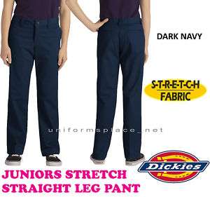 Dickies JUNIOR Stretch Straight Leg Pant Uniform D NAVY  