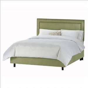    King Skyline Premier Sage Border Upholstered Bed Furniture & Decor
