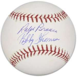 Ralph Branca and Bobby Thomson Autographed Baseball 