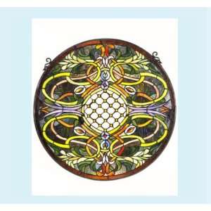  Tiffany Style Stained Glass Window Panel 24 X 24 P2422 
