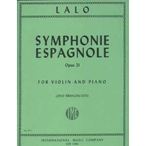 Lalo Edouard Symphonie Espagnole, Op. 21   Violin and Piano   by Zino 