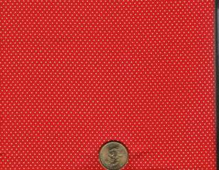Red Fabric with White Polka Dots Fabric 2 7/8yd  