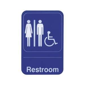  Update S69 7Bl Sign 6 X 9 Restroom/Accessible White on 