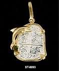 atocha jewelry pcs of 8 silver coin pendant dolphin emerald