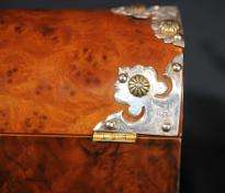Walnut Victorian Jewellery Perfume Box Case  