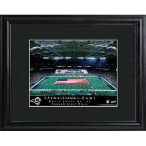  St. Louis Rams Personalized NFL Stadium Print with Wood 