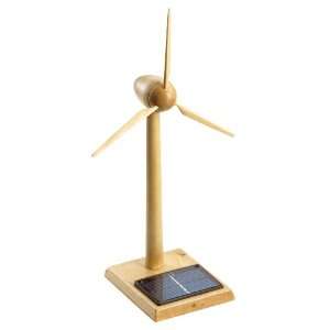   Clocks Wooden Solar Powered Wind Turbine, 14 Inch Tall