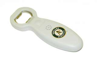 The OaklandAthletics Talking Beer Opener. Plays an exciting game call 