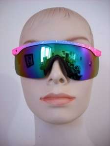 Mens Womens Blaster Blue Pink Mirror 90s Sunglasses B8  